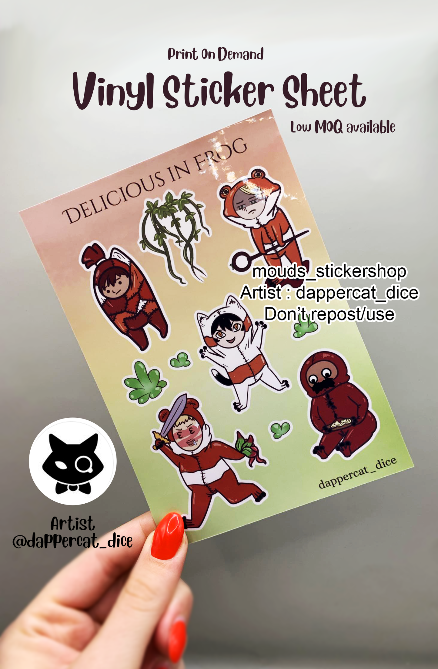 POD Vinyl Sticker Sheet
