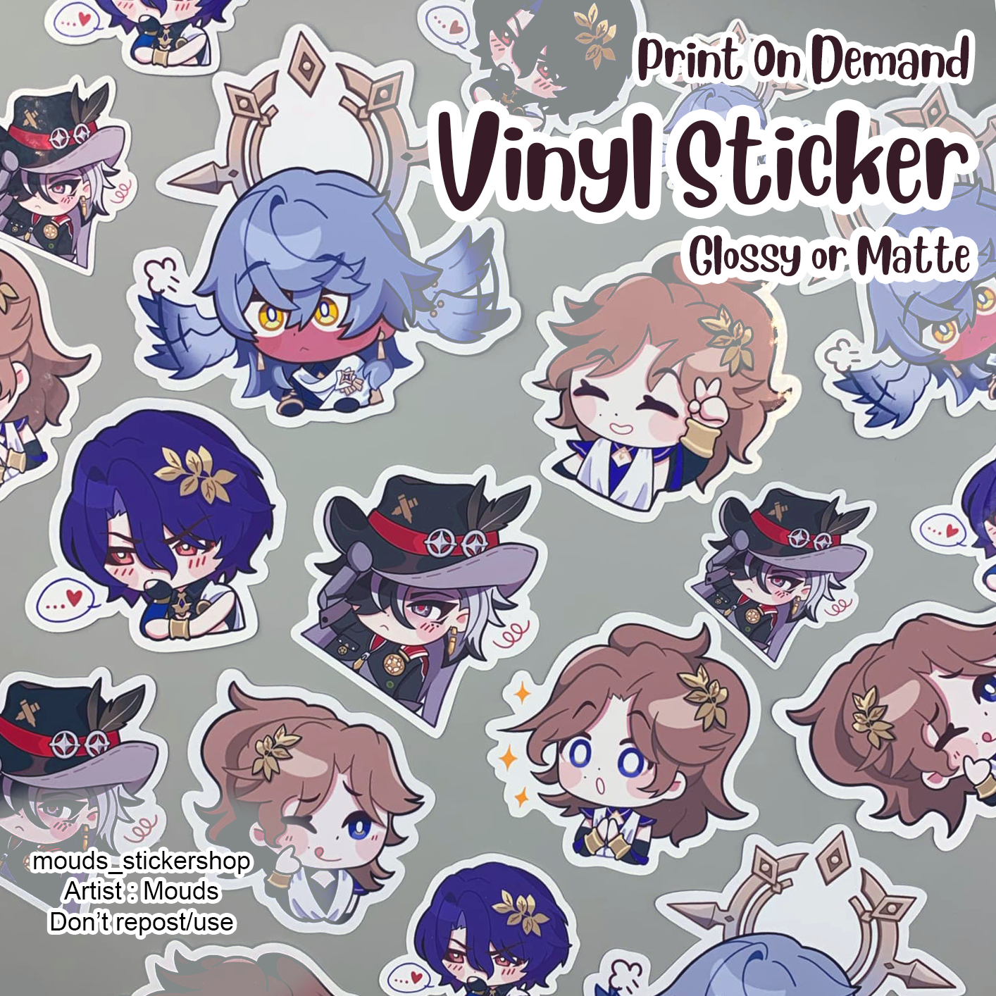 POD Vinyl Die Cut Stickers