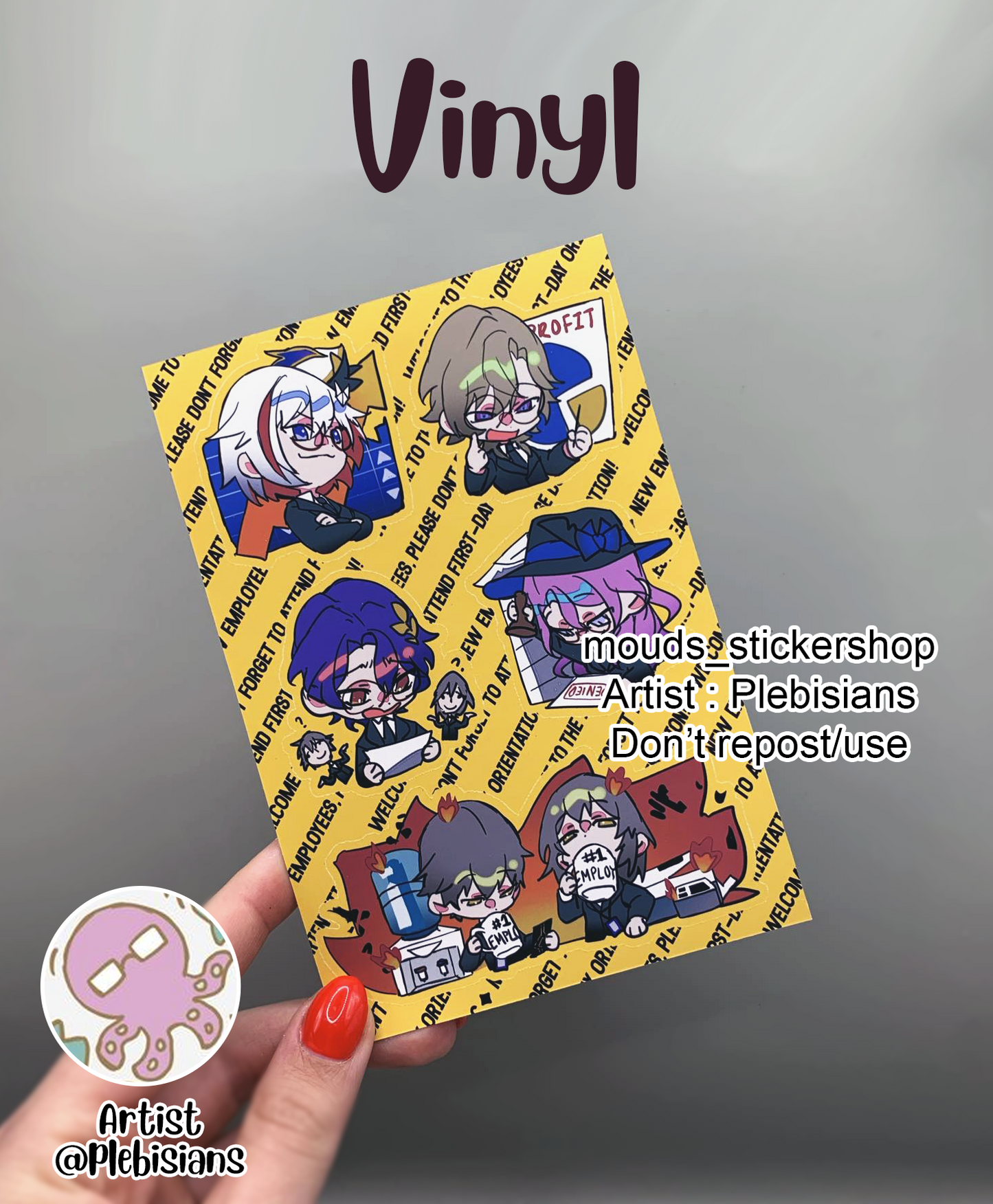 POD Vinyl Sticker Sheet