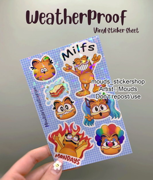 POD Weatherproof Vinyl Sticker Sheet